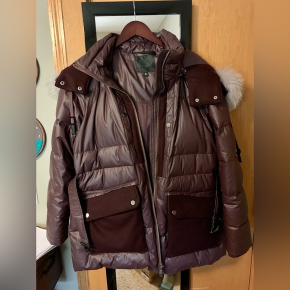 Andrew Marc Morro Coated Down Jacket, Burgundy, XL - Picture 5 of 8